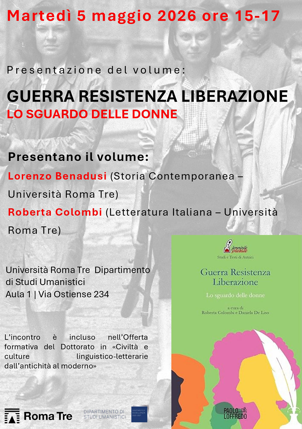 guerra resistenza liberazione evento roma3